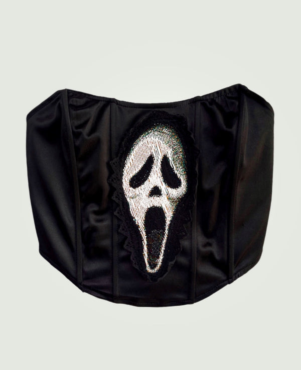 VA-SS23-587 GHOSTFACE TAPESTRY LACED CORSET