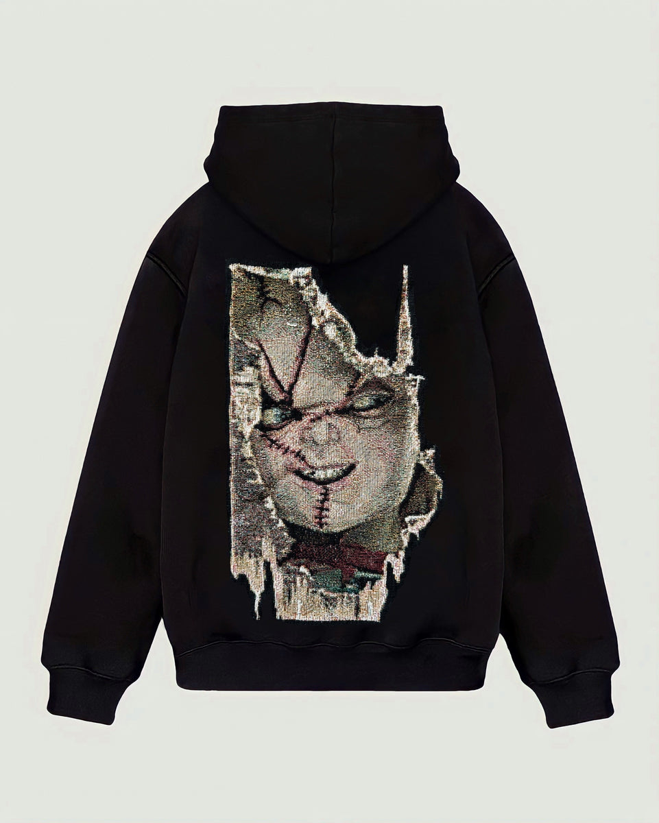 VA SS22 617 CHUCKY CHILDS PLAY TAPESTRY HOODIE VENDETTA ARCHIVE