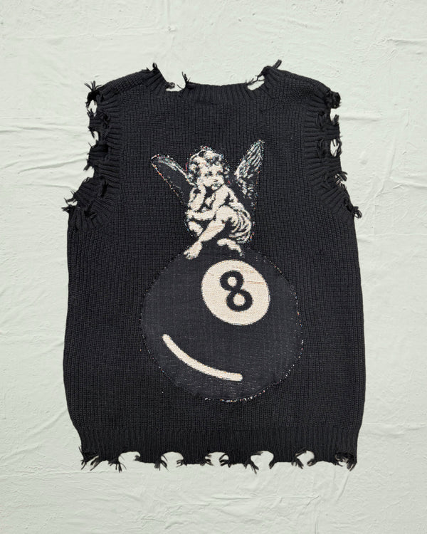 VA-SS25-BL025 8BALL ANGEL KNITTED VEST