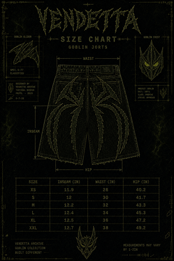 GOBLIN WASHED DENIM APPLIQUÉ JORTS