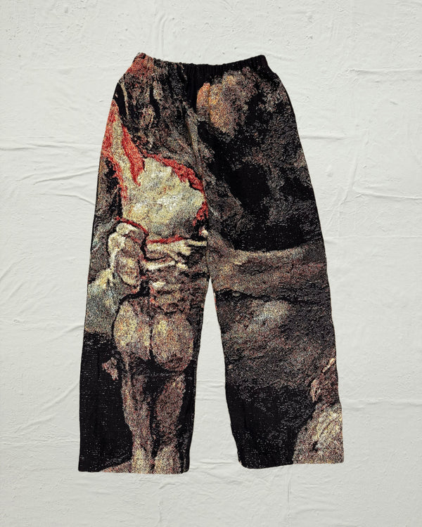 VA-FW24-812 SATURN DEVOURING HIS SON FULL TAPESTRY TROUSERS