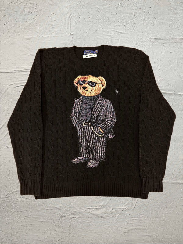 VA-FW25-854 POLO RALPH LAUREN TAPESTRY BEAR KNIT