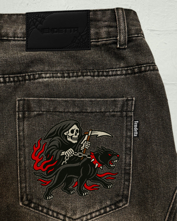 VA-SS25-BL011 REAPER EMBROIDERY DENIM JEANS