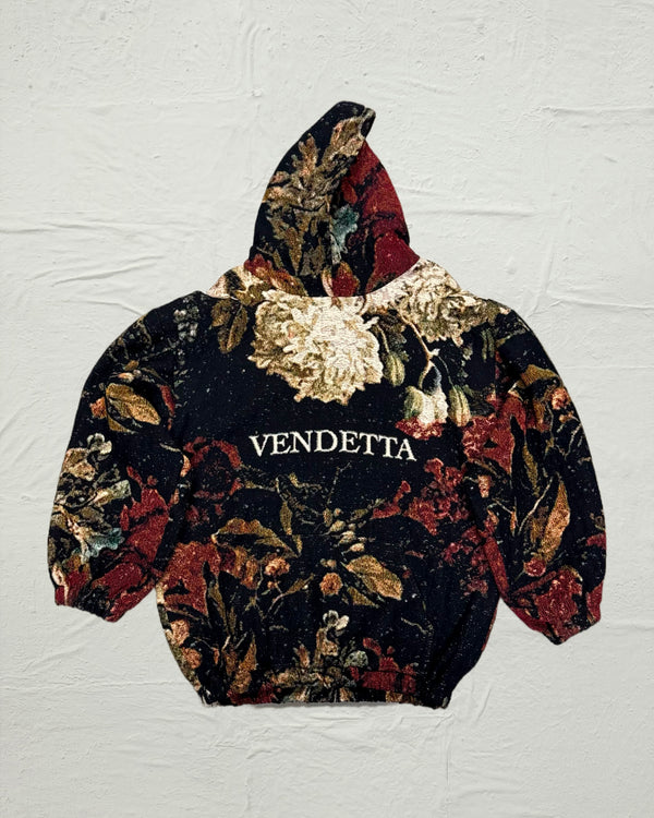 VA-SS25-888 FLORAL FULL TAPESTRY HOODIE