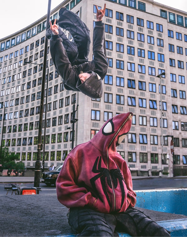 Blood Red Spider Full-Zip Hoodie