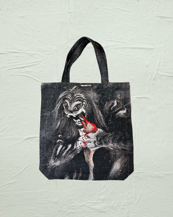 VA-SS25-BL20 GREED x VENDETTA TAPESTRY TOTE