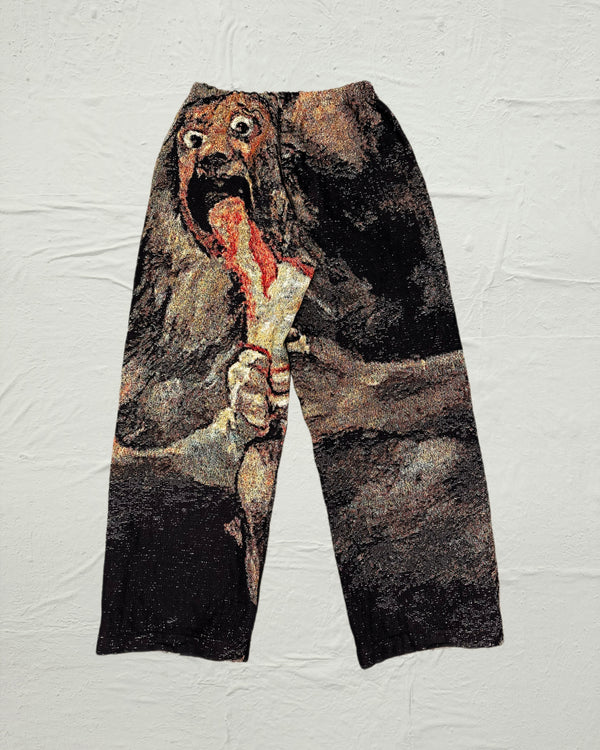 VA-FW24-812 SATURN DEVOURING HIS SON FULL TAPESTRY TROUSERS