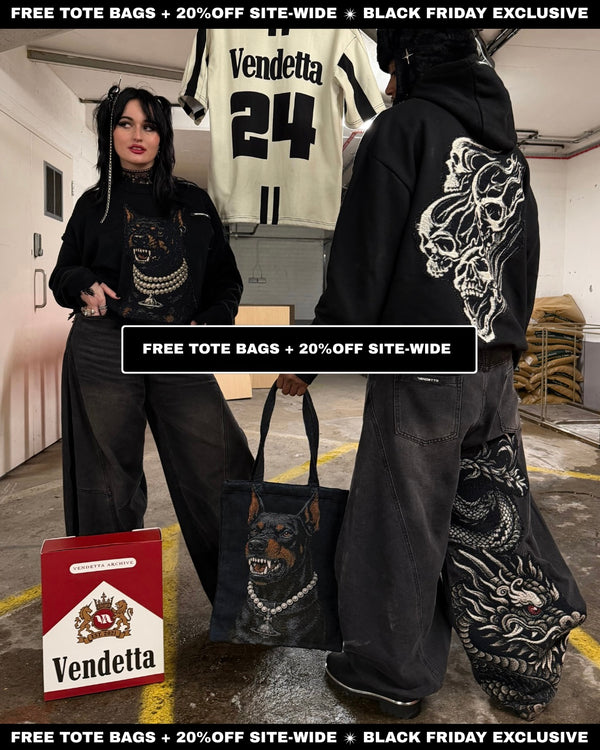 VA-FW25-BL034 SKULLS HEAVYWEIGHT HOODIE