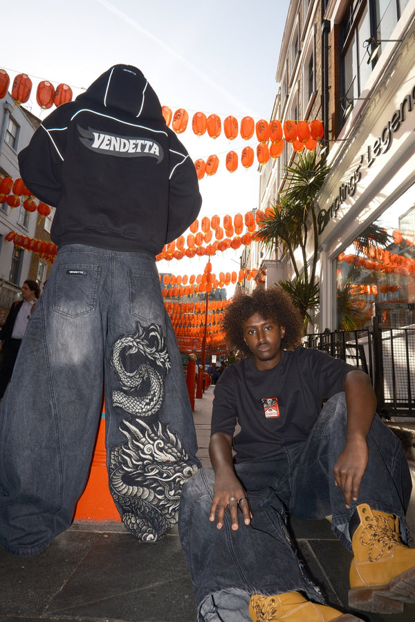 VA-FW25-BL031 DRAGON BARREL JEANS