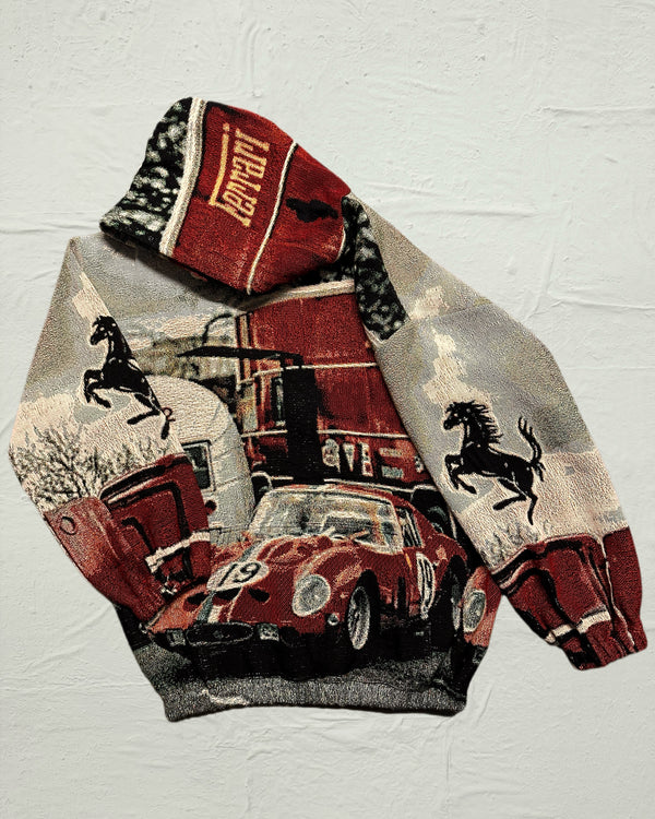 VA-SS25-865 FERRARI FULL TAPESTRY HOODIE