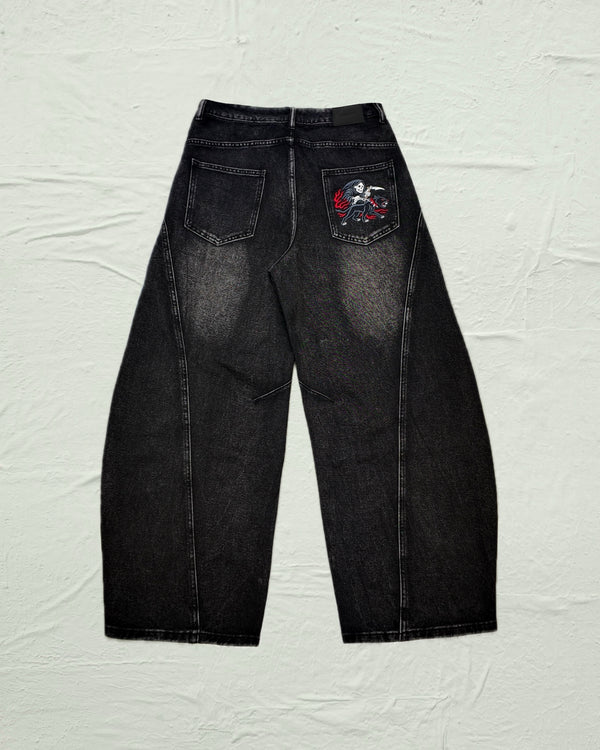 VA-SS25-BL011 REAPER EMBROIDERY DENIM JEANS