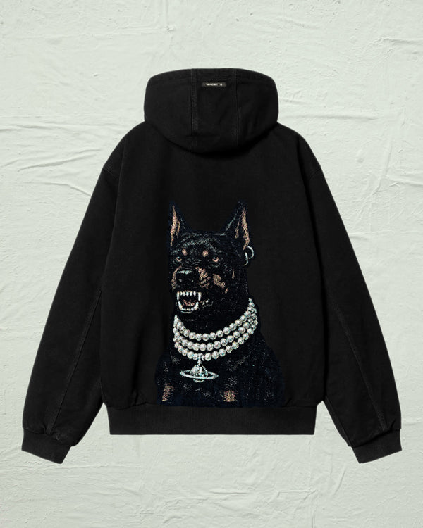 VA-SS25-BL015 DOBERMAN TAPESTRY HOODED WORK JACKET