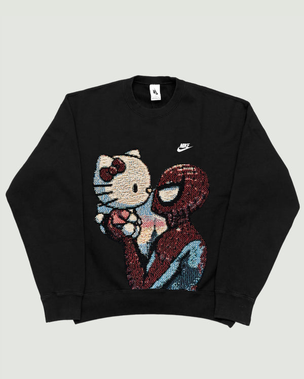 VA-SS24-746 SPIDERMAN X HELLO KITTY RETRO REWORK CREWNECK