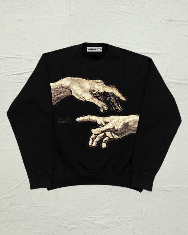 VA-SS25-883 CREATION OF ADAM TAPESTRY CREWNECK