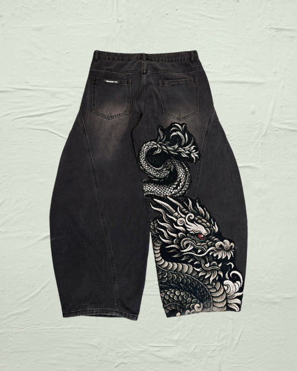 VA-FW25-BL031 DRAGON BARREL JEANS
