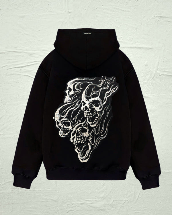 VA-FW25-BL034 SKULLS HEAVYWEIGHT HOODIE