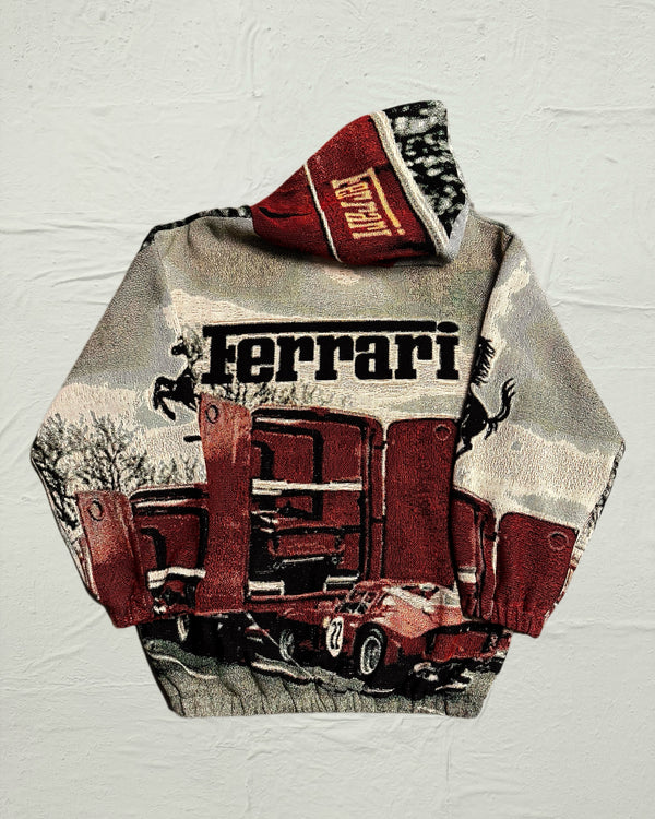 VA-SS25-865 FERRARI FULL TAPESTRY HOODIE