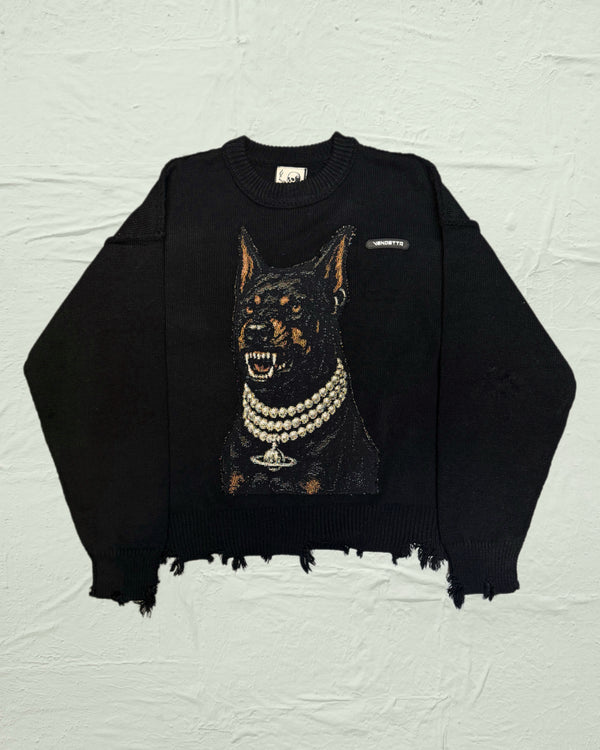 VA-AW25-BL031 DOBERMAN KNITTED SWEATER