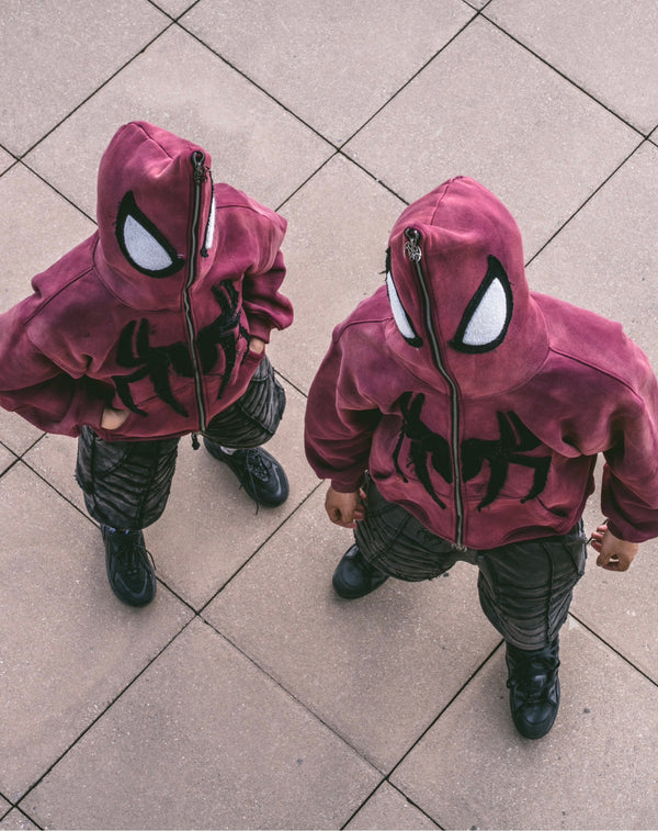 Blood Red Spider Full-Zip Hoodie