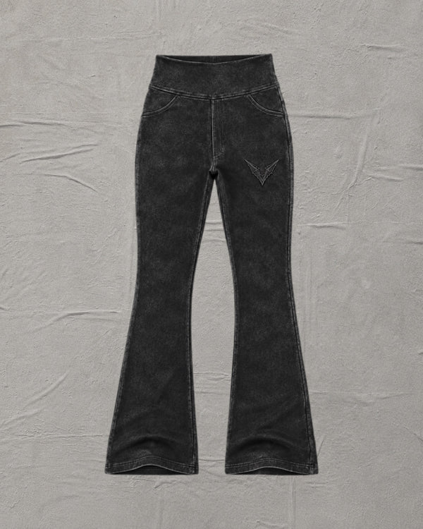 NOCTURNE TERRY FLEECE FLARED BOTTOMS