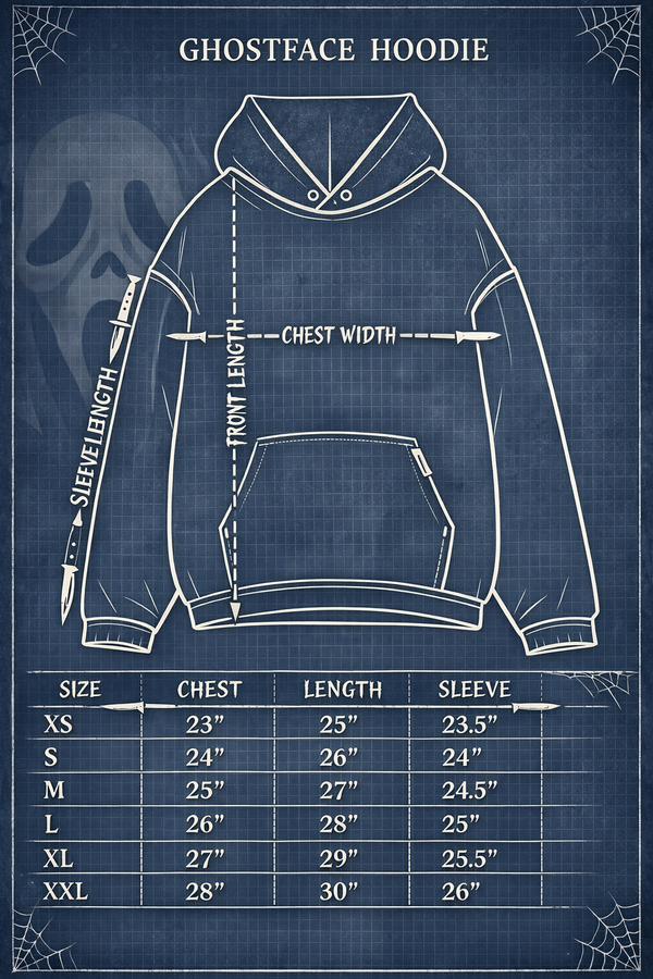 VA-SS25-BL020 GHOSTFACE TAPESTRY HOODIE