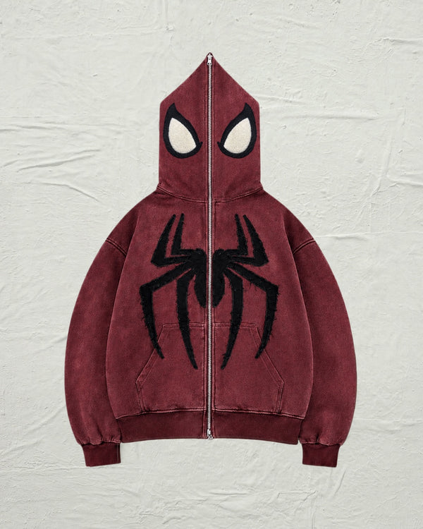 Blood Red Spider Full-Zip Hoodie