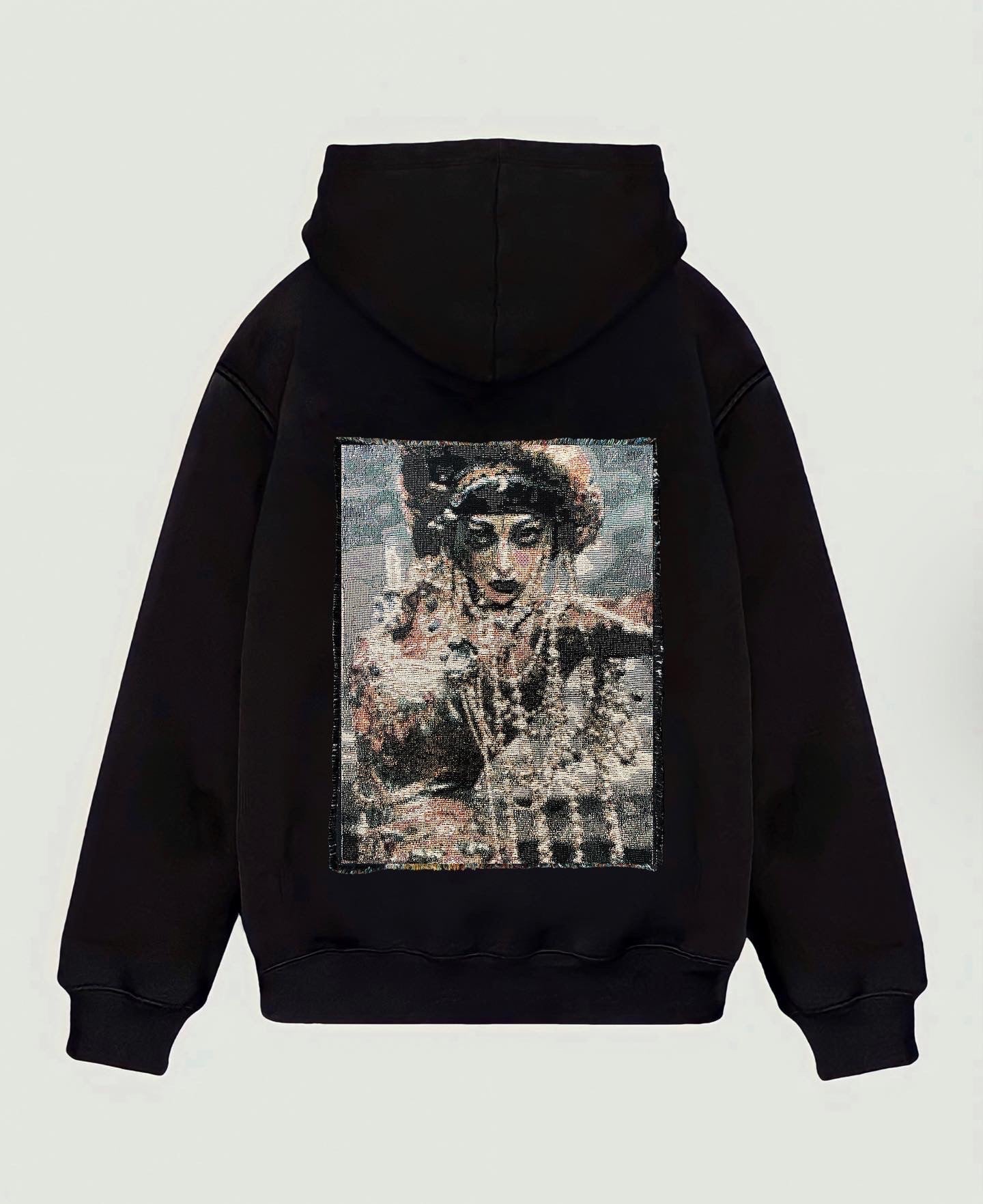 VA-SS22-403 LOVE DEATH ROBOTS TAPESTRY HOODIE – VENDETTA ARCHIVE