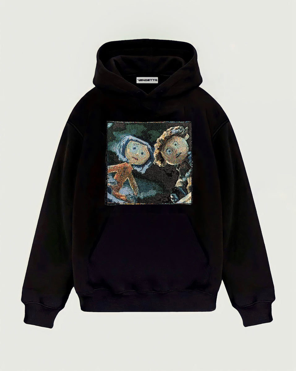 VA-AW21-151 CORALINE TAPESTRY HOODIE – VENDETTA ARCHIVE