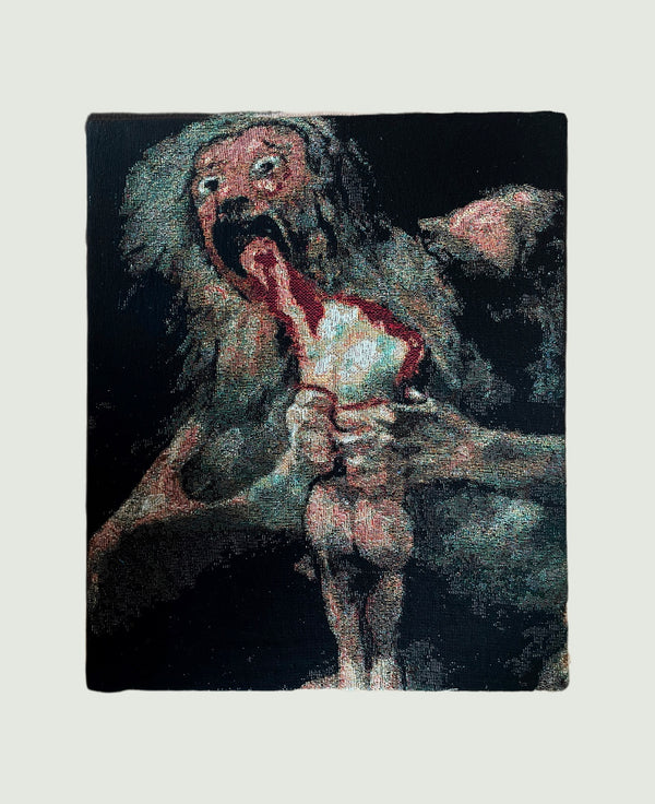 VA-SS22-567 SATURN DEVOURING HIS SON TAPESTRY CANVAS