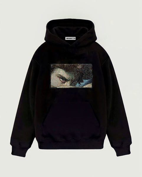VA-AW21-153 FALLEN ANGEL TAPESTRY HOODIE – VENDETTA ARCHIVE