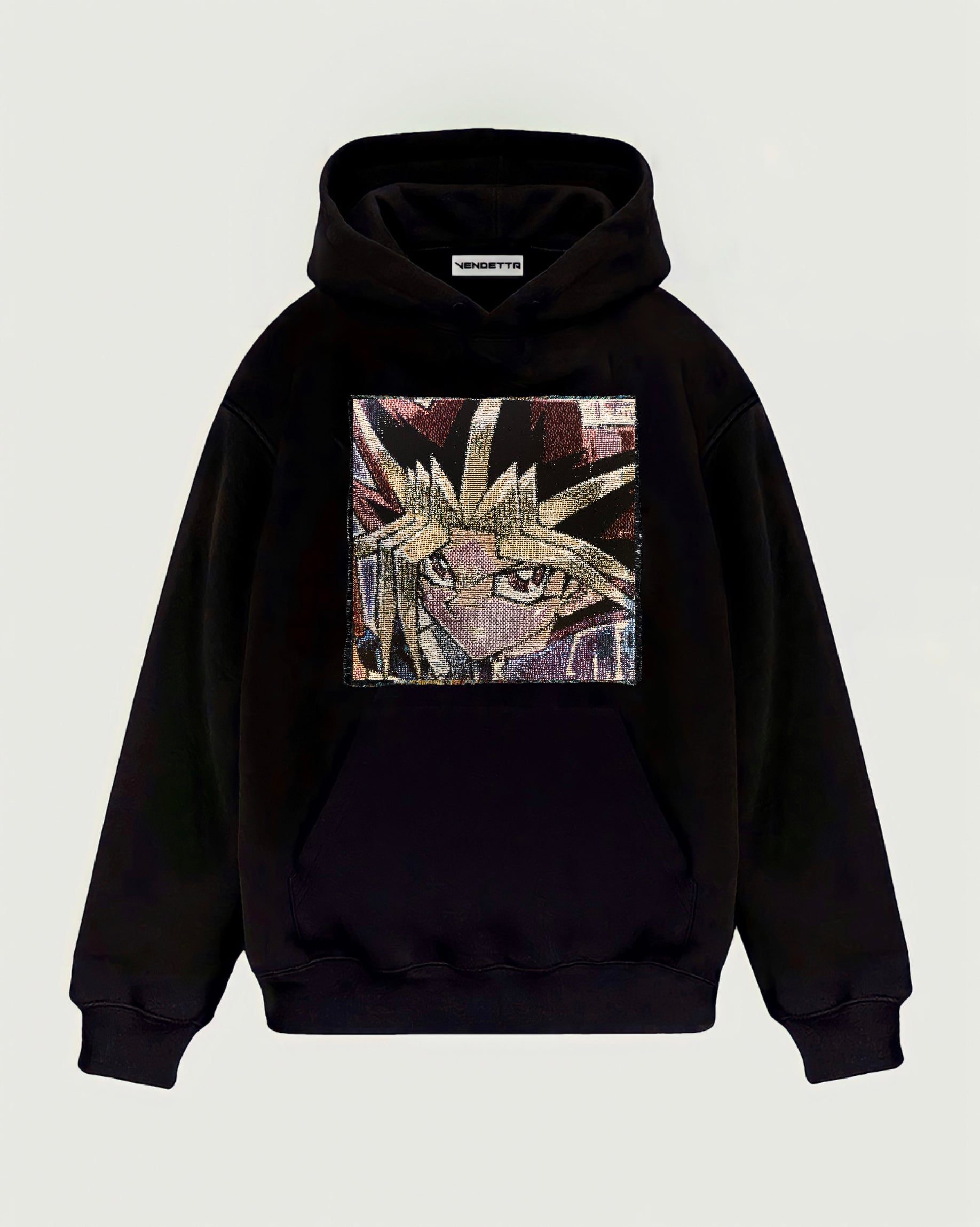 トップス fake layered hoodie /yushokobayashi VA-AW21-237 YU-GI-OH TAPESTRY HOODIE – VENDETTA ARCHIVE